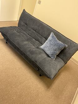NEW FUTON | click clack futon suede | grey color