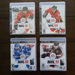 PS3 Games - NHL 09, 10, 11 And 12