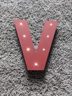 Decorative Letter V (Light Up Switch)