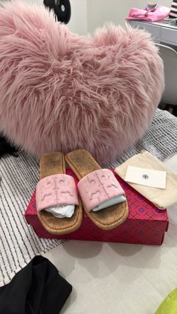tory burch double t sport slides