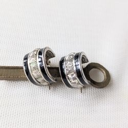 Sterling Silver Earrings 0.5" 