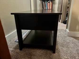 Lifted espresso brown coffee table