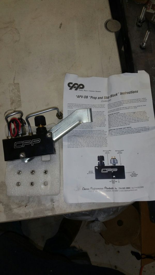 CPP PROPORTIONING VALVE /& STOP LIGHT DISTRIBUTION BLOCK