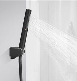 (Brand New in Box) 
BESy Black Brass 2 In 1 Function Handheld Shower Head Set High Pressure 7 Inch Shower Head High Flow Hand Shower Wand with 59 Inch