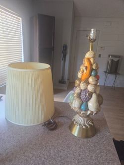 Vintage mid century stack.of fruit lamp rare