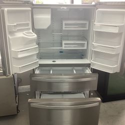 Whirlpool French Door Refrigerator in Tap Touch Controls with Measured Fill and Stainless steel