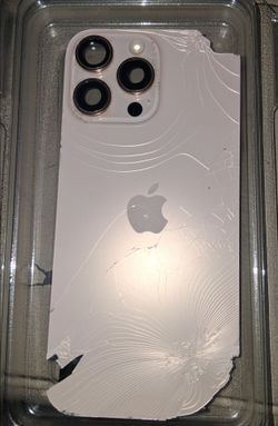 OEM iPhone 15 Pro Rear Housing / Frame (Natural Titanium / Pink) - Parts Only