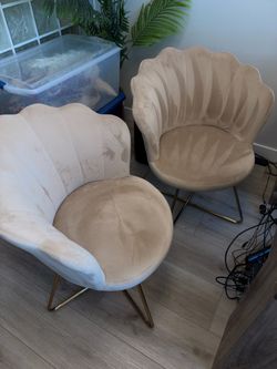 2 for $40 velvet chairs