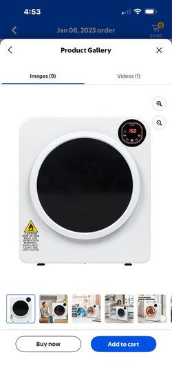 Ktaxon 3.5 cu.ft. portable Electric compact stainless steel Dryer,White