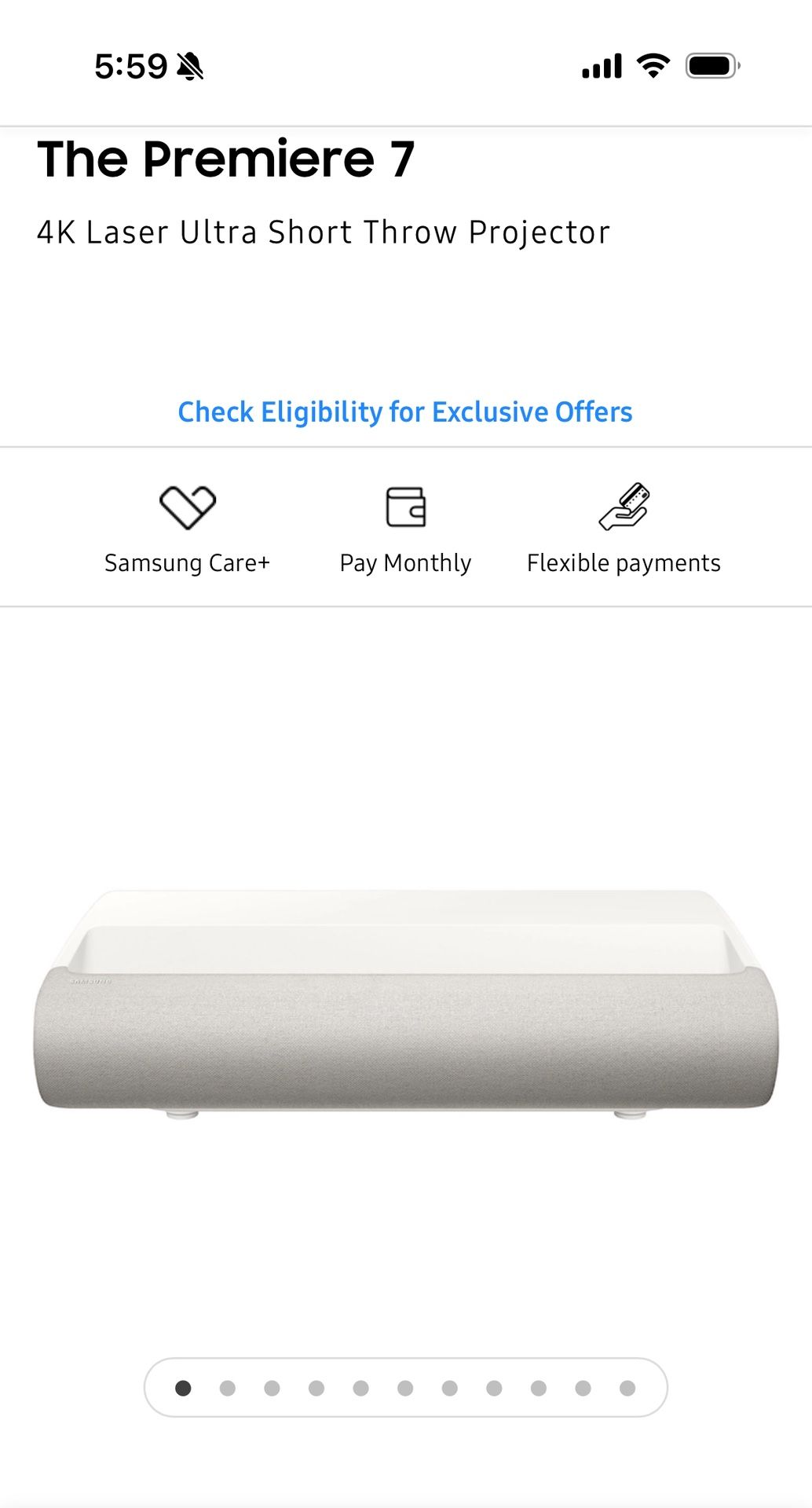 Samsung the Premiere 7 4k Laser Ultra short throw projector