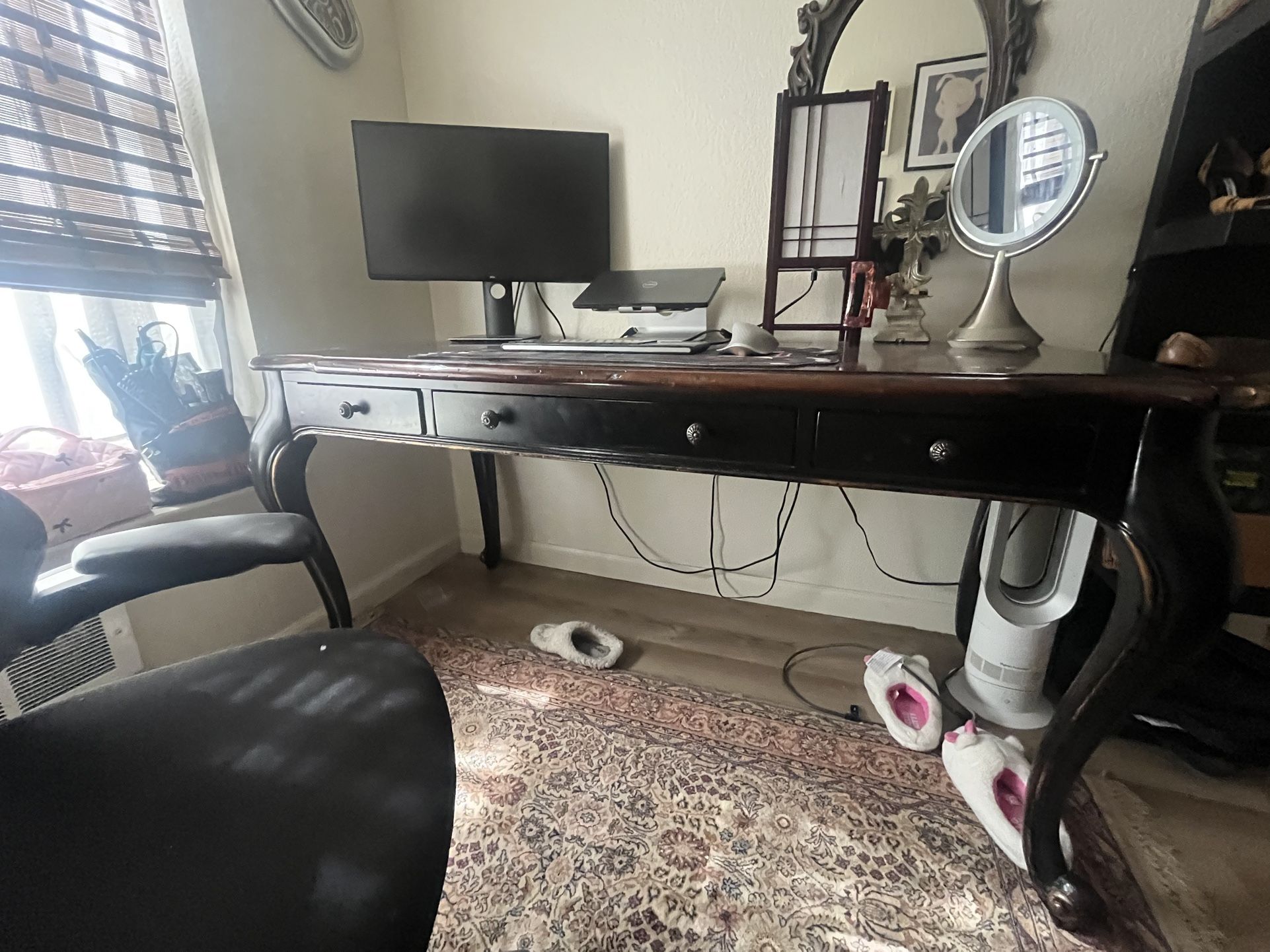 French Vintage Solid Wood Desk