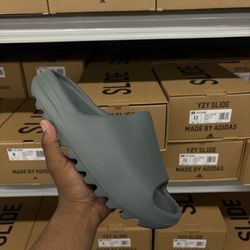 Grey Yeezy slides