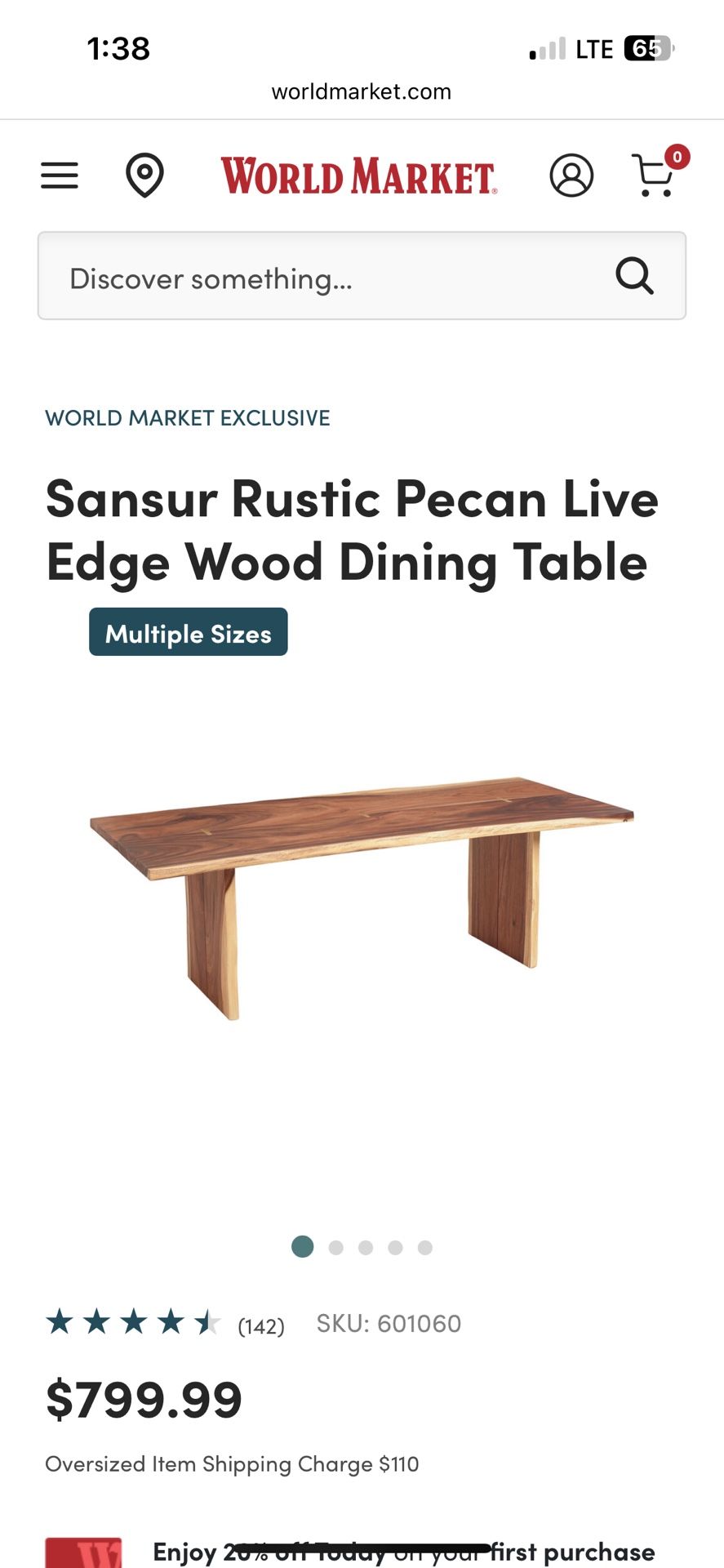 Live Edge Wood Table W Matching Bench