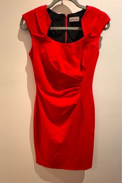 Calvin Klein Red Sheath Dress