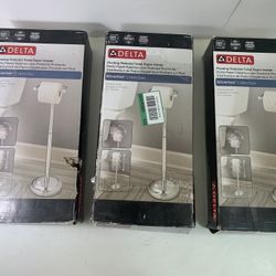 (3) Delta Silverton Toilet Paper Holders