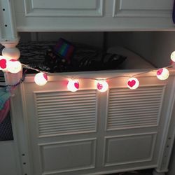 White twin over full bunk bed, with twin mattress 