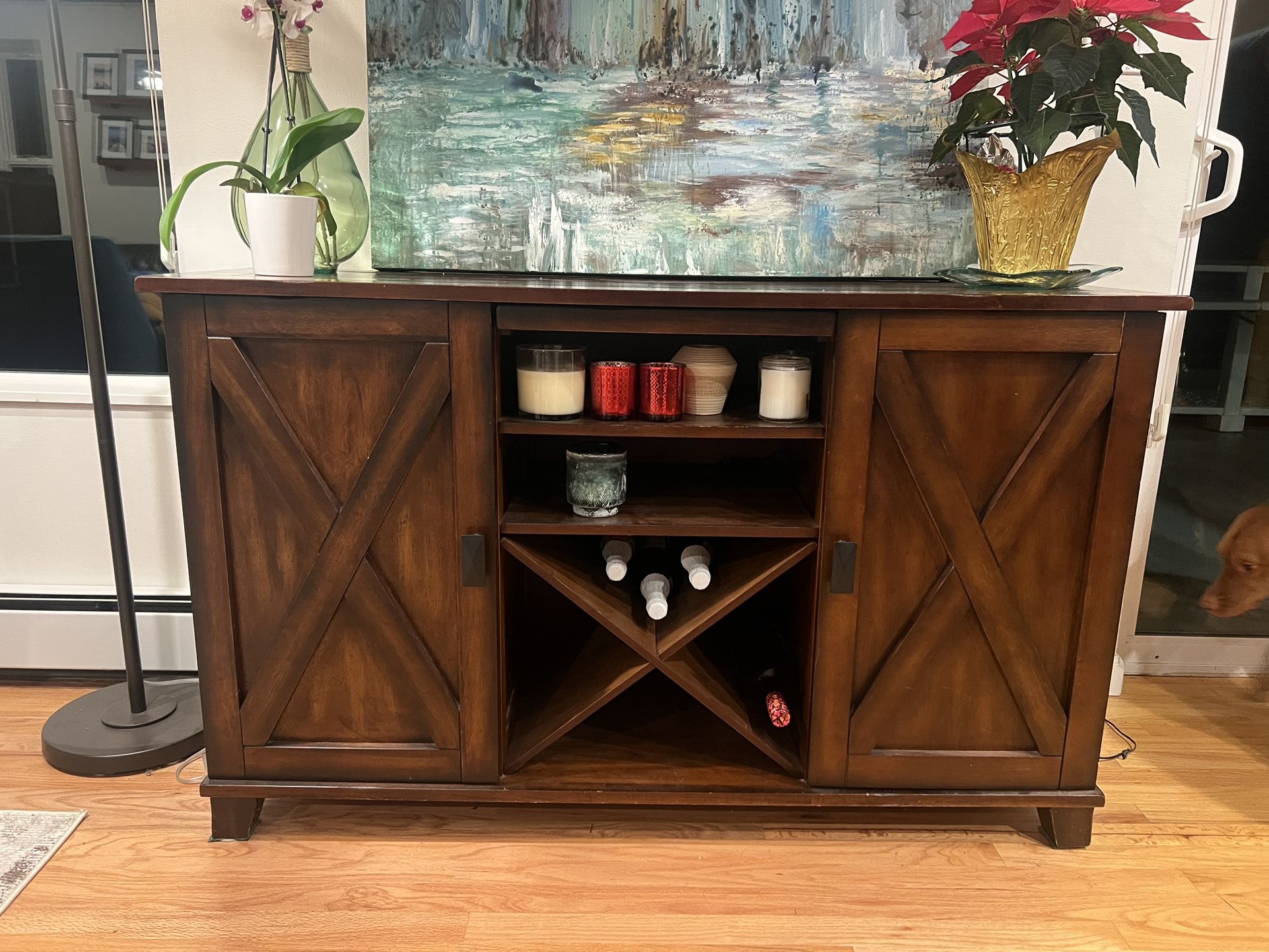 Solid Wood Sideboard Buffet Table