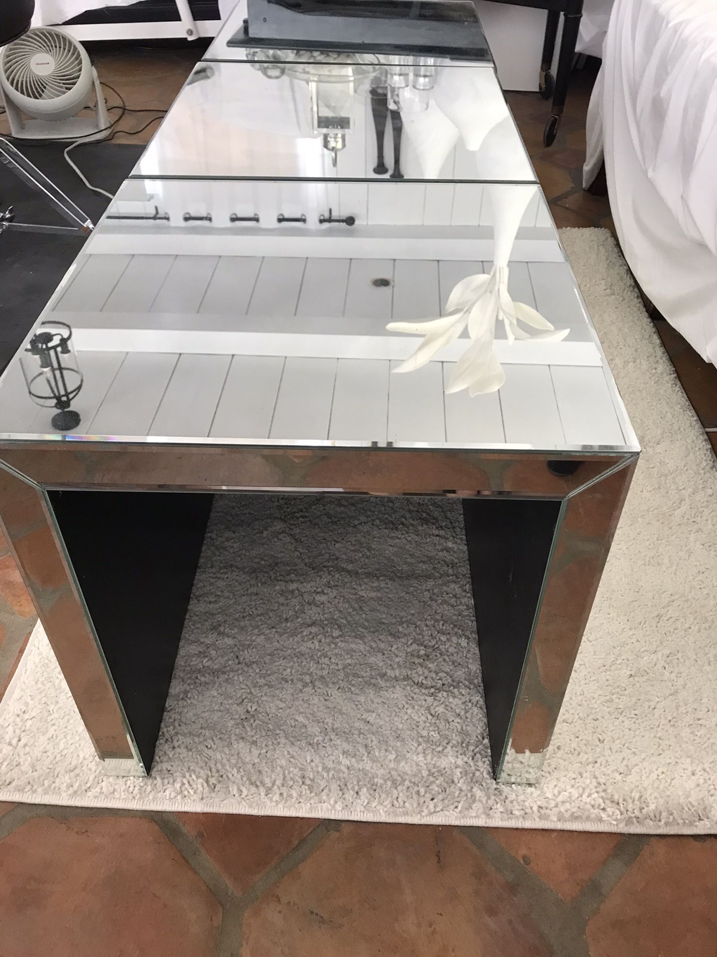 3 mirror end tables