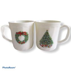 Lot(2) Vintage Salem Orcelle Tea Cups Coffee Mugs