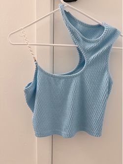Baby blue crop top