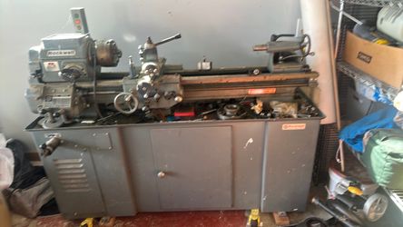 Rockwell Metal Lathe with Cabinet Stand