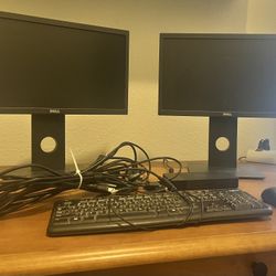 Two Dell Monitors & Accessories 