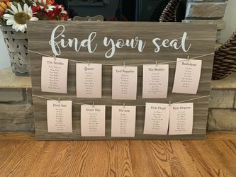 Wedding seating chart board