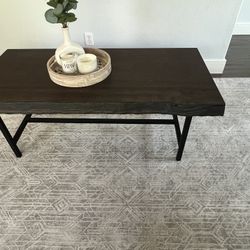 Coffee table, Oregon dark walnut  solid wood  custom built