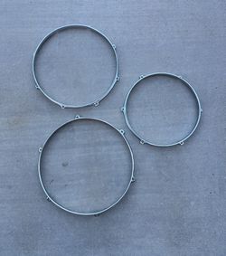 Set Of 3 Drum Rims/hoops 10” 12” 14”
