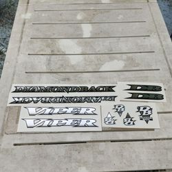 Nice Old Bmx Diamond Back Decal Kit 