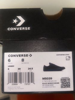 Converse Chuck Taylor All Star OX Black Monochrome