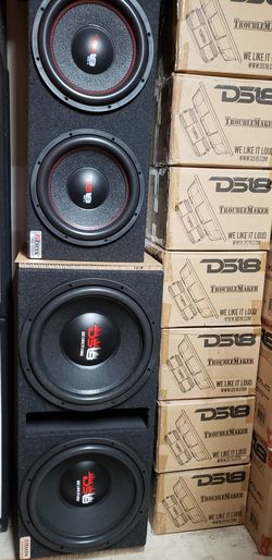 Subwoofer box with subs