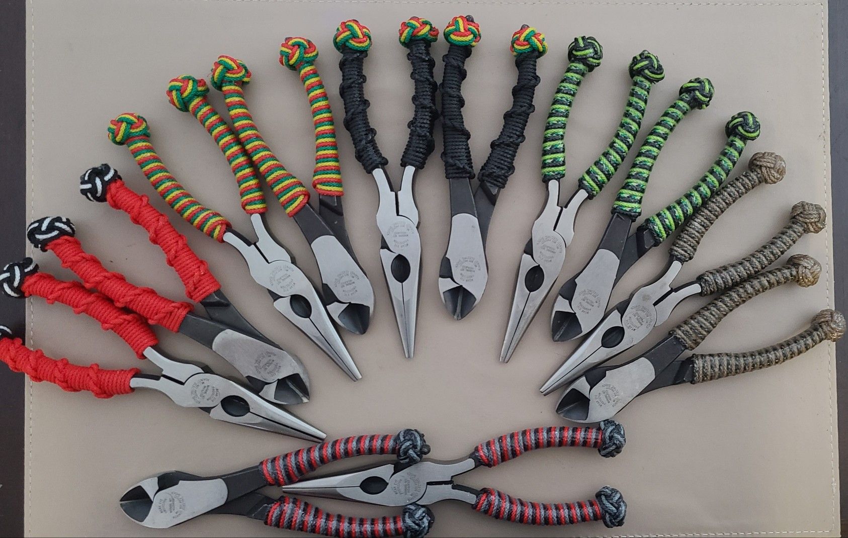 Custom deckhand fishing pliers, (needle nose), (dikes)