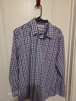 Men's Shirt Nick Graham Everywhere Stretch Modern Fit Size Large  16-16.5 32-33
