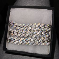 20mm Flooded Moissanite Cuban Link