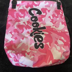 pink cookies camo backpack