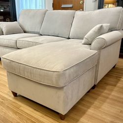 MACY’S Lidia 82" Fabric 2-piece Reversible Chaise Sectional Sofa with Storage Ottoman