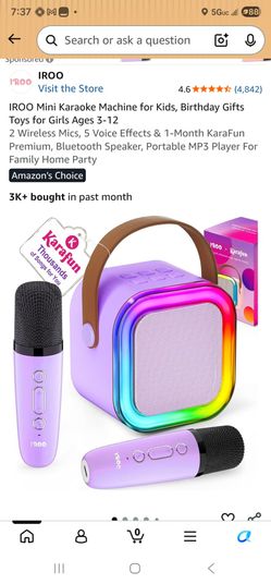 IROO Mini Karaoke Machine with 2 Wireless Mics