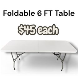 Brand New in the Box Plastic Folding Table 6 Ft Table 72'x30'' Banquet Table