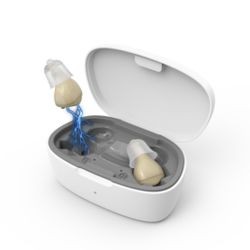 Z-68 In-ear TWS Invisible Hearing Aid Digital Sound Amplifier with Charging Box(Skin Color)