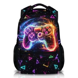 DREAMUGIFT Colorful Game Backpack – 17” Kids School Backpack