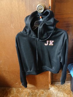 Black hoodie with bts jungkook initials on it. New