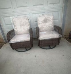 Patio Swivel Rocking Chairs Outdoor Swivel Rocking Chairs Brand New Patio Chairs Patio Set Patio Furniture 🚚🛺🚎🆕