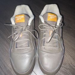 Reebok Unisex Glide S Sneaker, Grout/Vintage Chalk/Shocking Orange, 7.5 US Men