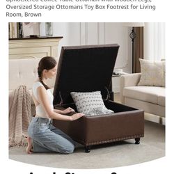 The Ottoman Is Dark Brown  