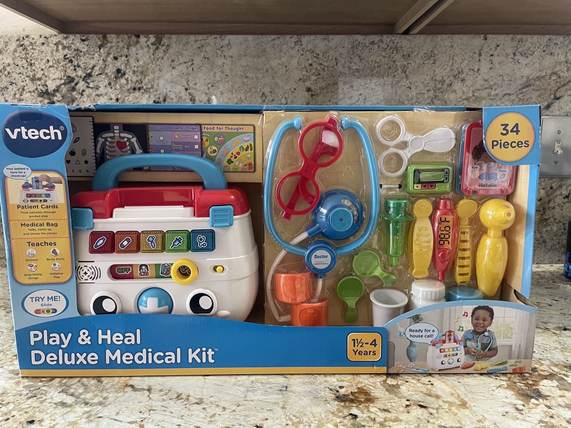 New Vtech Play & Heal Deluxe Medical Kit Role-Play Doctor Toy