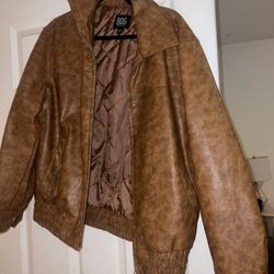 BDG Brown Leather Jacket 