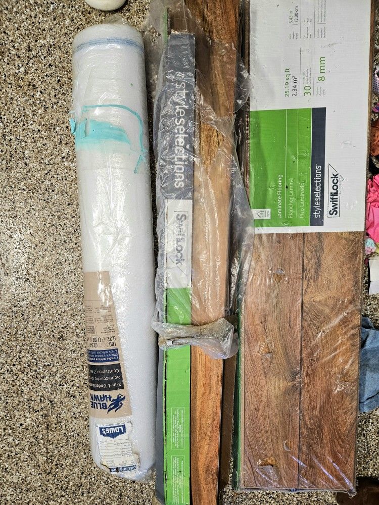 Laminate Flooring (50sf) And Underlayment (100sf)