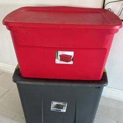 2 Plastic Storage Boxes For $8