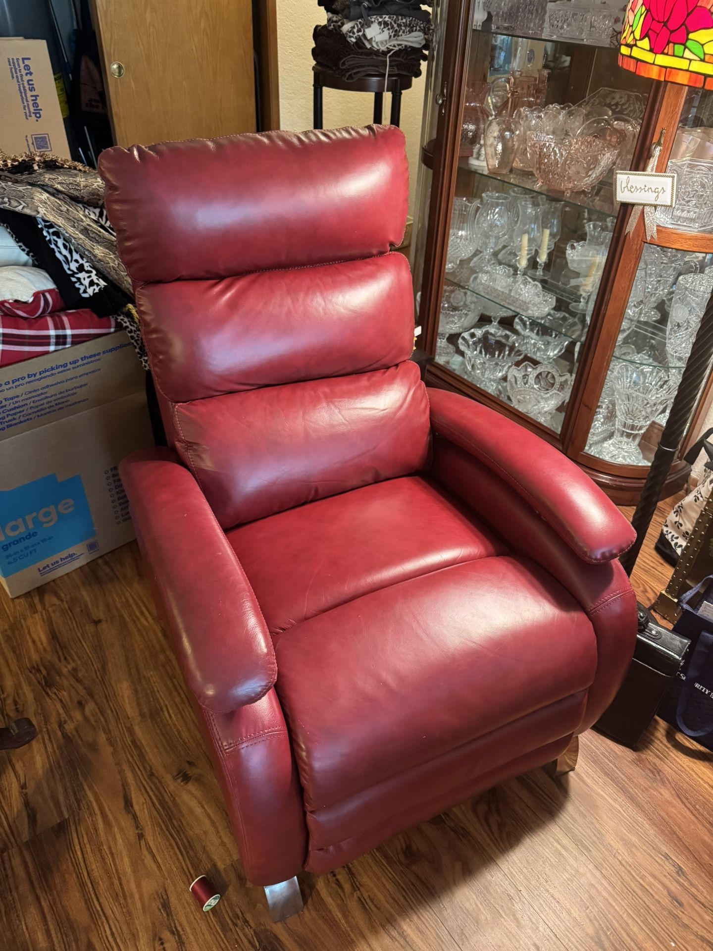 Red leather Recliner